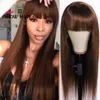 ishow brazilian 4 27 straight human hair wigs with bangs 27 30 99j orange ginger 350 peruvian none lace wigs indian hair malaysian