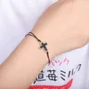 Pulsera cruzada simple trenza ajustable pulseras de cuerda de la suerte para mujeres hombres niños joyería hecha a mano