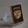 USSR Ryssland, 1oz .999 24k Fin Guldpläterad souvenir Russian Federation Bar 100st/Lot DHL gratis frakt