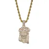 Iced Out Pendant Necklace High Quality Large Jesus Pendant Gold Silver Halsband Mens Hip Hop Halsbandsmycken259T