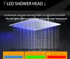 DULABRAHE Ванная комната Душ Набор Ceil Маунт 20 дюймов LED распыляя дождь Shower Head Spa Смеситель для ванны Смеситель для тела Combo System Массаж