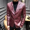 Spring And Autumn Men's Suit PU Leather Jacket Male Casual Coat Korean Version Of The Slim Outwear Overcoat Outergarment1