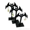 5 sets (3 / set) different sizes bats black plastic earrings jewelry display jewelry display shelf 12 + 11 + 9 cm