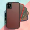 Przezroczystość Skóra Wstrząsy Chroń Przypadki Pokrywa Matowy Hybrid PC TPU TPU Phones dla iPhone 11 12 Pro Max X XS XR 78 Plus Apple Telefon komórkowy