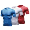 Местная доставка, 3 шт., спортивная рубашка, мужские быстросохнущие обтягивающие рубашки, мужская спортивная одежда, футбольные майки, эластичные мужские футболки для бега