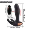 Juguetes sexuales anales Calefacción remoto inalámbrico Masajeador de próstata masculino Recargable Vibrador de punto G con 7 modos de vibración y 2 motores CX200724