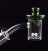 Hot Selling 4mm tjock Clear Bottom XL Quartz Banger Glass Ufo Färgad Carb Cap Glödande TERP Pearl Quartz Nail For Oil Rigs Bong