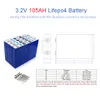 8pcs lifepo4 battery 3.2V 105Ah Lithium Iron Phosphate for12V 24V105A solar energy storage RV TAX FREE fast ship