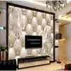 Photo living style wallpaper 3D soft bag diamond jewelry flower wallpapers luxury background wall-