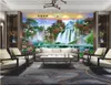 wallpapers Foto feita sob encomenda para paredes 3d mural bonita do estilo chinês cachoeira paisagem sala sofa decoração fundo pintura de parede