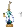 New Vortex Dab Rig Recycler Oil Rigs Wax Water Bong Pipe Heady Klein Bong con ciotola o quarzo banger gorgogliatore ciclone beaker narghilè