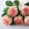 Faux Protea Cynaroides Flower Stem 27.56 "Längdsimulering 3D Neptunus för hem Bröllop Dekorativa Konstgjorda Blommor