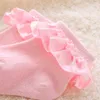 Chaussettes 0-12 mois né bébé couleur unie coton à volants fille princesse infantile dentelle courte printemps automne1