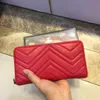Designer-Geldbörse Damen-Handtasche mit Reißverschluss, hochwertiges Leder, modisch, gewellt, lange Geldbörse229V