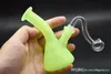 Glow W Dark Zlewki Bongs Mini 10mm Kobiet DAB Platformy Olejowe Z 10mm Mężczyzna Szklany Olejek Palnik Pipe Mini Szkło Recykler Bong Darmowa Wysyłka