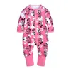 Baby tjejer blomma jumpsuit baby kläder höst bomull dragkedja tjejer pojkar rompers toddler barn kläder overall py5271