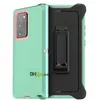 Étuis de téléphone robustes pour Samsung Galaxy Note 20 Ultra avec étui à clip de ceinture, housse de protection hybride robuste, coque antichoc double couche, coque arrière 3 en 1