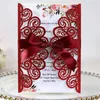 100pcs libera di stampa Laser Cut Lace Invitation Card Wedding Card Festa di fidanzamento rifornimenti di evento Anniversario Invita Carta Carte di compleanno