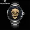 Punkull 3d Skull Retro Fashion Men039 Impermétrique 30m en acier en acier inoxydable montre Pagani Design Relogie Masculino8564168