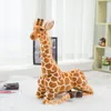 35140cm high quality simulation giraffe stuffed toy cute big plush animal doll children toy girl home decoration birthday Christm3184390