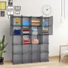 Roupas organizador empilhável plástico armazenamento prateleiras 20 cubo sapato design multifuncional armário modular armário USA Stock