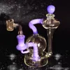 hot sell 6"Hookahs Recycler Dab Rig Wax Herb Tobacco Glass Bongs hookahs Oil Rig Water pipe