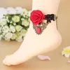 Europäische und amerikanische Gothic Vampire Retro Spitze Sexy Frauen Schmetterling Fußkettchen Reine Hand Schmuck Spot Großhandel