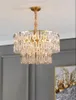 Le nouveau Design cristal lustre en verre de luxe or LED lustres lampes suspendues éclairage pour la décoration de salon