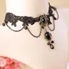 Hot Selling European And American Foreign Trade Retro Necklace Female Sexy Black Lace Neckchain Crystal Jewelry Wholesale