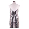 Women Sequins Strap Dresses Sexy Lingerie Party Club Dress Sparkling Backless V Neck Dresses Mini Bodycon Free Shipping