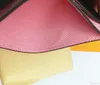 Projektowne klasyczne luksusowe sławne mężczyźni Kobiety kratą kontrolę kwiecistej karty kredytowej powlekane płótno z prawdziwą skóry mini małe Walle8505426