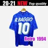 1994 Retro versie Italië voetbalshirt 94 Thuis MALDINI BARESI Roberto Baggio ZOLA CONTE voetbalshirt Away nationale team voetbaluniformen