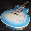 blå burst elektrisk gitarr