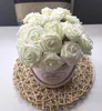 装飾的な花の花輪5 10 25pcs 8cm人工泡ローズロマンチックな結婚式の花嫁ブーケの装飾飾り誕生日プレゼントscrapboo215f