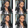 Meetu Body Straight Water Loose Deep Extensions Natural Color Kinky Curly Human Hair Bundles With Lace Frontal Closure 44 13x4 fo5020112