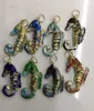 5pcs 4.5cm Lifelike Sway Enamel Seahorse Charms Cute Jewelry Making Pendants Cloisonne Animal DIY Earrings Bracelet Necklace