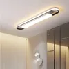 2020 Modern LED taklampa Linjär Bar Takbelysning Armatur Svart Vit Kropp för vardagsrum Sovrum Kök Lamparas Ljusarmatur