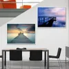 Nordic Wall Art Canvas Meer Zonsondergang Landschap Schilderijen Moderne Designer Posters Prints Scandinavische Foto's voor Woonkamer Thuis D5308747