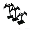 5 sets (3 / set) different sizes bats black plastic earrings jewelry display jewelry display shelf 12 + 11 + 9 cm