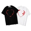 Erkek Yaz Gömlek Moda Nedensel Nakış T Shirt Rahat Tshirt Nefes Kısa Kollu Tees Kalp Baskı Japonya Tarzı Çift Tees P02