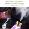 Kleurrijke gloeilamp luchtbevochtiger lucht ultrasone USB 400 ml etherische olie diffuser verstuiververfrisser mist maker voor thuiskantoor