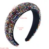 2020 New Moda Luxo Cabelo Hoop Feito à Mão Barroco completa Decore colorido Falso Cristal Glisten bonito Mais Largura Headband