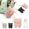 Outdoor Portable PU Leather Case Travel Hand Sanitizer Bottle Holder Refillable Reusable Empty Bottles and Keychain Set Holder AC12536075