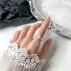 Простой ретро-Pearl Ring-ручной палец кольцо-палец кольцо-стретч-натуральный камень