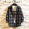 Moda de Nova Mens Plaid Shirts 2020 Primavera Outono masculino manga comprida de flanela xadrez shirt Estilo de Escritório Negócios Algodão Camisas Casual