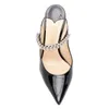 Enmayer Summer Fashion Women's Shoe Pointed Toe Stilettos Sexiga Eleganta Tofflor Crystal Rhinestone Mules Heels Skor Tofflor