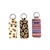 Chapstick Holder Neoprene Wristlet Keychain Marmor Printed Chapstick Cover Lipstick Holder Bag Wristband Key Ring Gift 50PCS DW5228