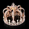 Barokowa korona ślub ślub ślub koronny królewski król tiary i korony męskie perły biżuterii Wedding Hair MX2007208039236