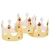 Boné de arco-íris de coroa de aniversário colorido para crianças chá de bebê chapéu rabo de peixe com corda tiara de feliz aniversário festa yq02049