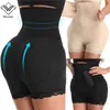 Wechery 여성 큰 엉덩이 섹시한 Shapewear 4 패드 가짜 엉덩이 허리 슬리밍 벨트 컨트롤 팬티 플랫 배꼽 속옷 바디 셰이퍼 Y200710